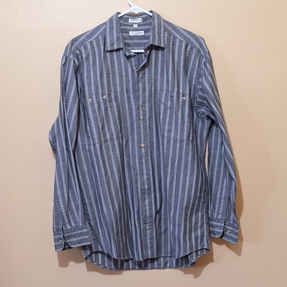 Christian Dior Striped Dress Shirt